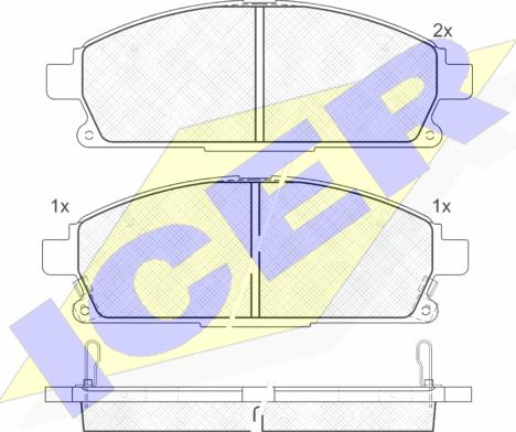 Icer 181521 - Тормозные колодки, дисковые, комплект unicars.by