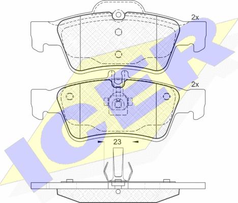 Icer 181576 - Тормозные колодки, дисковые, комплект unicars.by