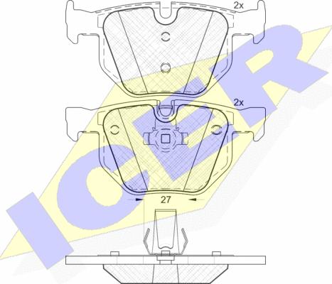 Icer 181684 - Тормозные колодки, дисковые, комплект unicars.by