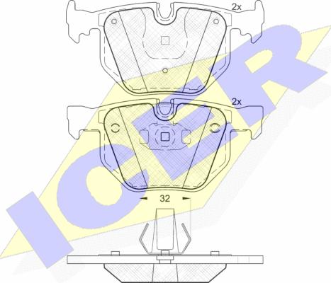 Icer 181685 - Тормозные колодки, дисковые, комплект unicars.by