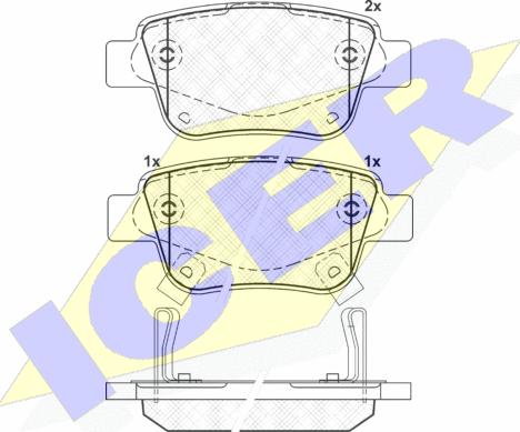 Icer 181688 - Тормозные колодки, дисковые, комплект unicars.by