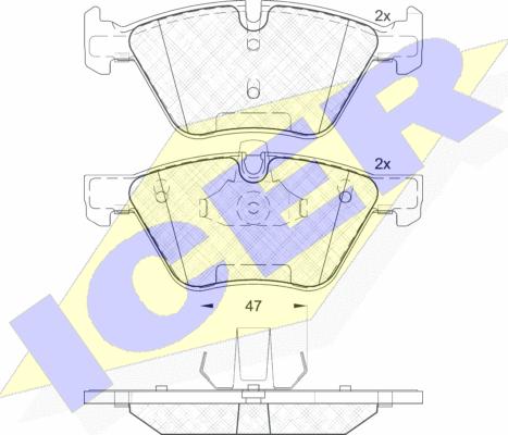 Icer 181683-203 - Тормозные колодки, дисковые, комплект unicars.by