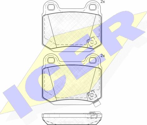 Icer 181634 - Тормозные колодки, дисковые, комплект unicars.by