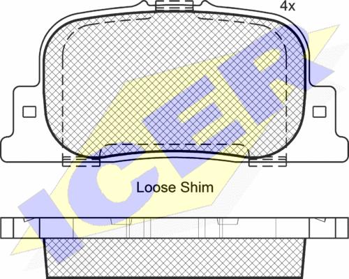 Icer 181633 - Тормозные колодки, дисковые, комплект unicars.by
