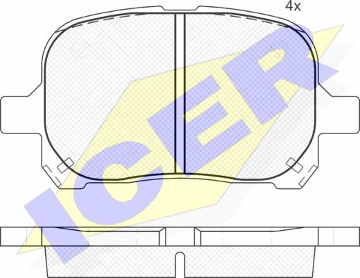 Icer 181632-399 - Тормозные колодки, дисковые, комплект unicars.by