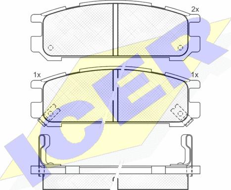 Icer 181000 - Тормозные колодки, дисковые, комплект unicars.by