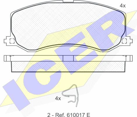 Icer 181001 - Тормозные колодки, дисковые, комплект unicars.by