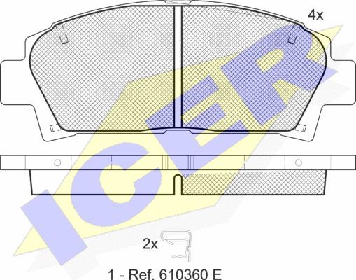 Icer 181169 - Тормозные колодки, дисковые, комплект unicars.by