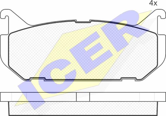 Icer 181110 - Тормозные колодки, дисковые, комплект unicars.by