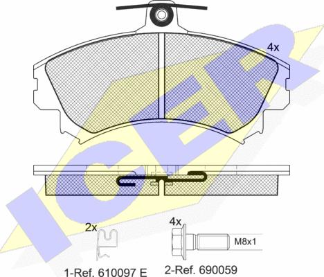 Icer 181118-700 - Тормозные колодки, дисковые, комплект unicars.by