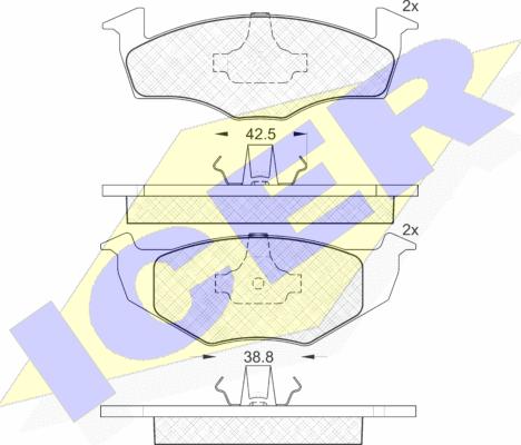 Icer 181130 - Тормозные колодки, дисковые, комплект unicars.by