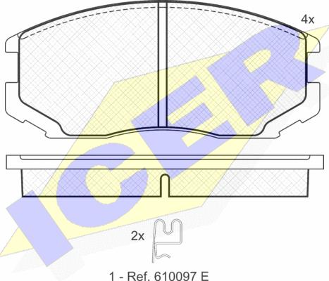 Icer 181129 - Тормозные колодки, дисковые, комплект unicars.by