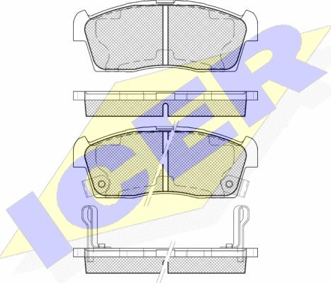 Icer 181833-203 - Тормозные колодки, дисковые, комплект unicars.by