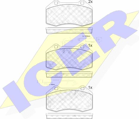 Icer 181879-203 - Тормозные колодки, дисковые, комплект unicars.by