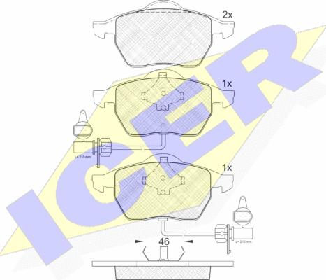 Icer 181362 - Тормозные колодки, дисковые, комплект unicars.by