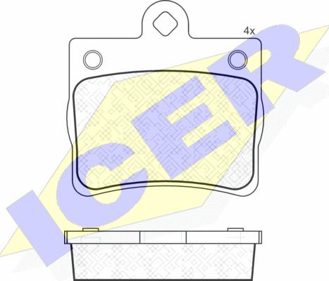 Icer 181310 - Тормозные колодки, дисковые, комплект unicars.by