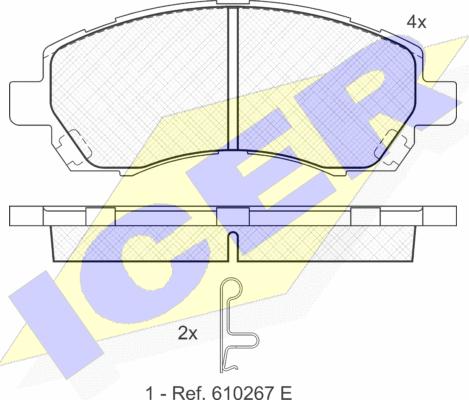 Icer 181318 - Тормозные колодки, дисковые, комплект unicars.by