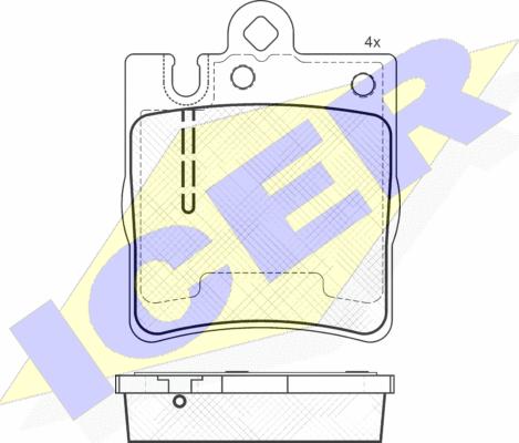 Icer 181312-202 - Тормозные колодки, дисковые, комплект unicars.by