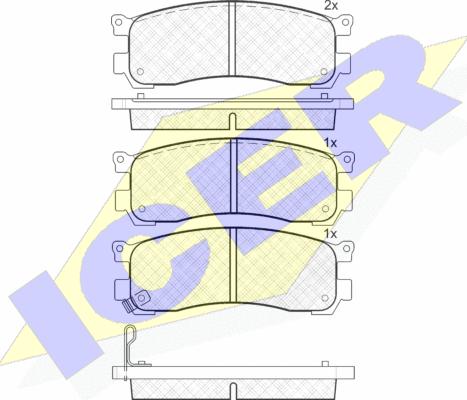 Icer 181382 - Тормозные колодки, дисковые, комплект unicars.by