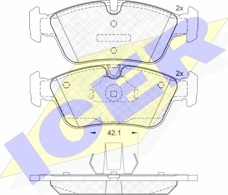 Icer 181295 - Тормозные колодки, дисковые, комплект unicars.by