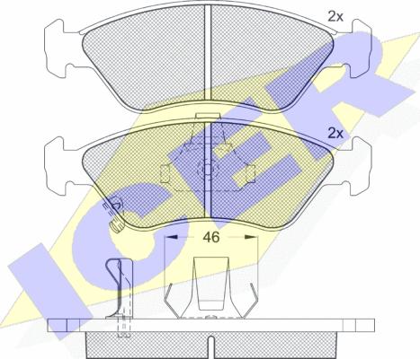 Icer 181269 - Тормозные колодки, дисковые, комплект unicars.by