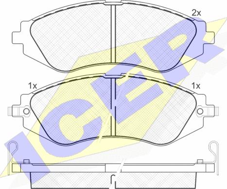 Icer 181263 - Тормозные колодки, дисковые, комплект unicars.by