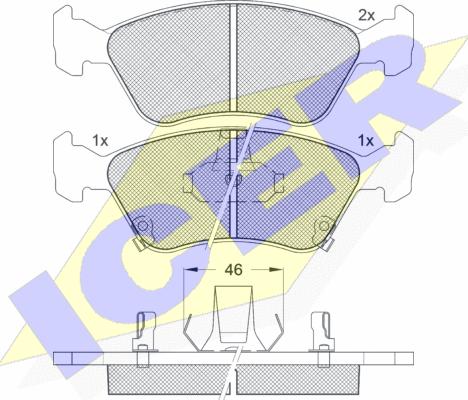 Icer 181235 - Тормозные колодки, дисковые, комплект unicars.by