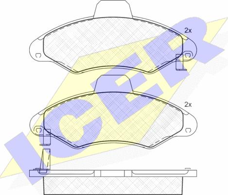 Icer 181229 - Тормозные колодки, дисковые, комплект unicars.by