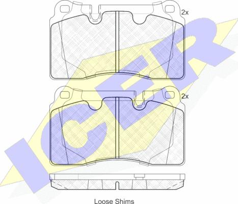 Icer 181790 - Тормозные колодки, дисковые, комплект unicars.by