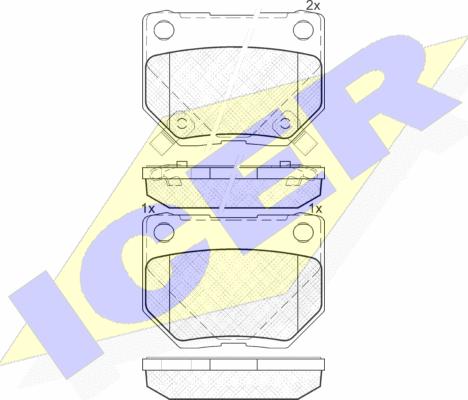 Icer 181749-200 - Тормозные колодки, дисковые, комплект unicars.by