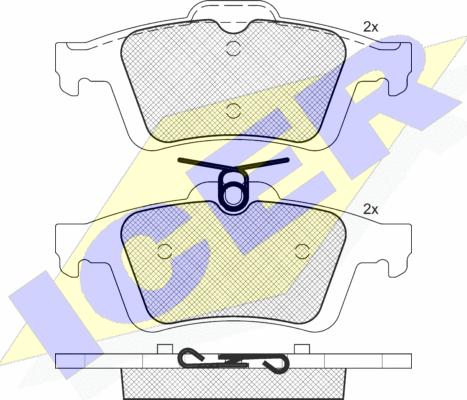 Icer 181744-396 - Тормозные колодки, дисковые, комплект unicars.by