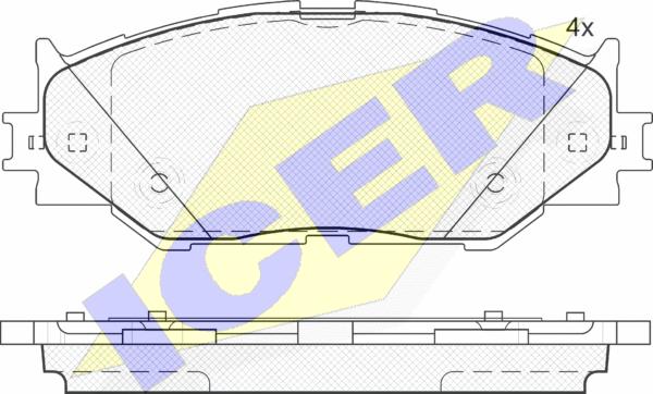 Icer 181750 - Тормозные колодки, дисковые, комплект unicars.by