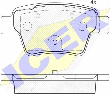 Icer 181765 - Тормозные колодки, дисковые, комплект unicars.by