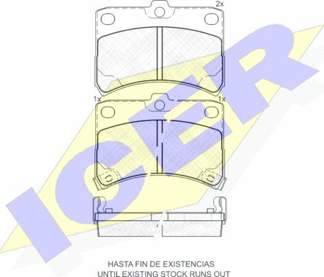 Icer 181700 - Тормозные колодки, дисковые, комплект unicars.by