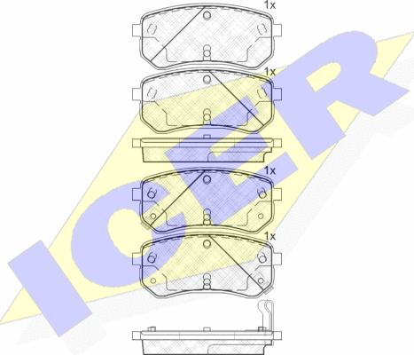 Icer 181710 - Тормозные колодки, дисковые, комплект unicars.by