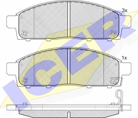 Icer 181784 - Тормозные колодки, дисковые, комплект unicars.by