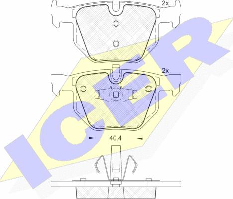 Icer 181739 - Тормозные колодки, дисковые, комплект unicars.by