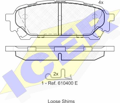 Icer 181737 - Тормозные колодки, дисковые, комплект unicars.by