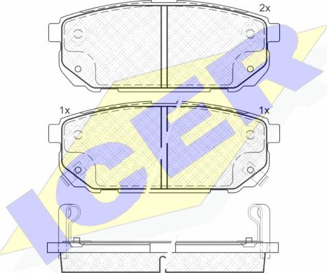 Icer 181720 - Тормозные колодки, дисковые, комплект unicars.by