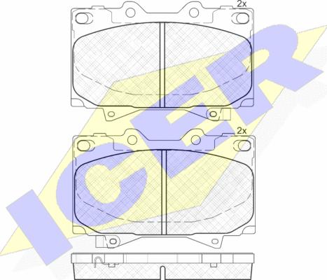 Icer 181723 - Тормозные колодки, дисковые, комплект unicars.by