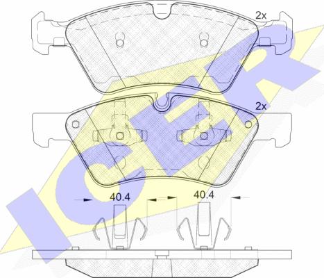 Icer 181771 - Тормозные колодки, дисковые, комплект unicars.by