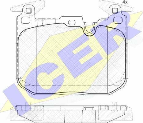 Icer 182093-203 - Тормозные колодки, дисковые, комплект unicars.by