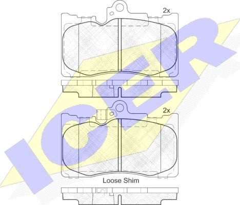 Icer 182059 - Тормозные колодки, дисковые, комплект unicars.by