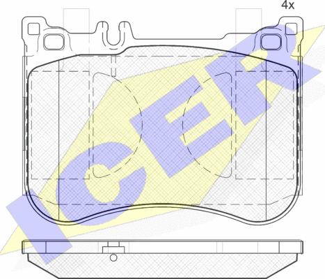 Icer 182080 - Тормозные колодки, дисковые, комплект unicars.by