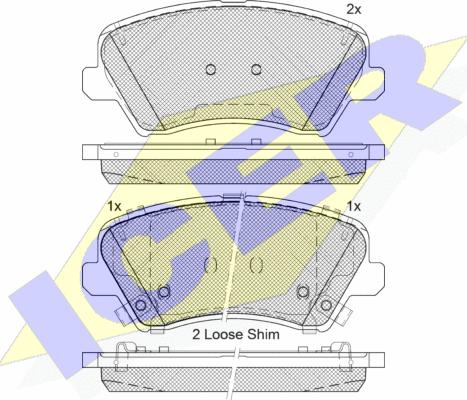 Icer 182029-207 - Тормозные колодки, дисковые, комплект unicars.by