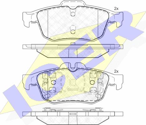 Icer 182025 - Тормозные колодки, дисковые, комплект unicars.by