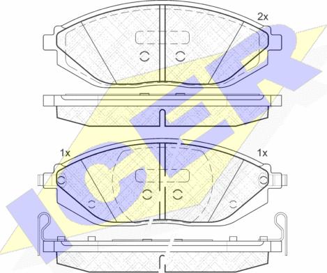 Icer 182023 - Тормозные колодки, дисковые, комплект unicars.by