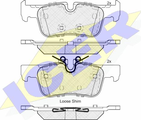 Icer 182193 - Тормозные колодки, дисковые, комплект unicars.by