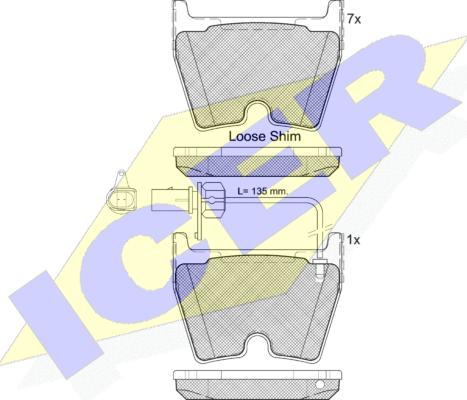 Icer 182113-208 - Тормозные колодки, дисковые, комплект unicars.by