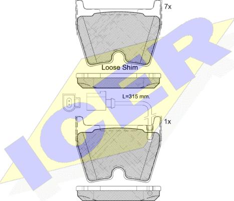 Icer 182113-203 - Тормозные колодки, дисковые, комплект unicars.by